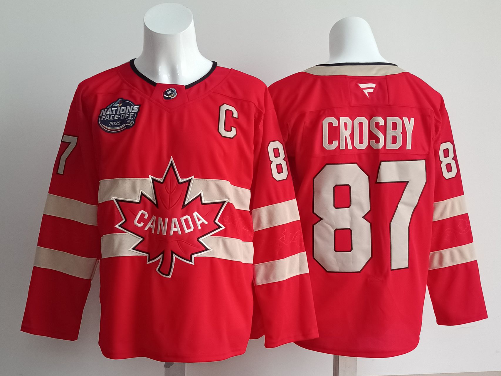 Men Canada 87 Crosby Red 2025 Fanatics Home Premium NHL Jersey style 1